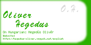 oliver hegedus business card